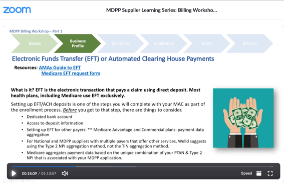 Screen shot of Billing Workshop Recording