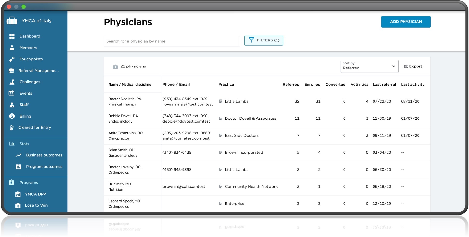 Welld Outreach Screen