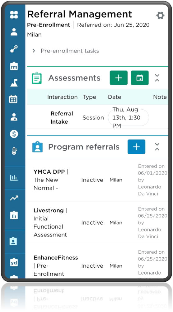 Referral Management Screen